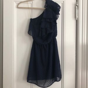 Off the shoulder navy dress